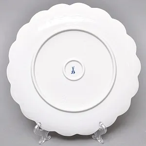 Антикварное Фарфоровое Блюдо - Тарелка «Букет с желтой розой», MEISSEN Германия, начало ХХ века.