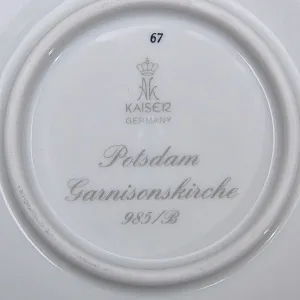 Большое Фарфоровое Блюдо - Тарелка «Гарнизонная Церковь» из коллекции «ПОТСДАМ», KAISER Германия.