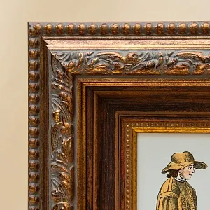 Настенное Панно - Плакетка - Картина «Люди средневековья», Керамика, Италия - вторая половина ХХ века. 