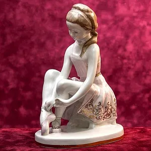 Редкость! Авторская Фарфоровая статуэтка «Юная балерина Татьяна Пилецкая», ЛФЗ СССР 1950–1960 годы. 