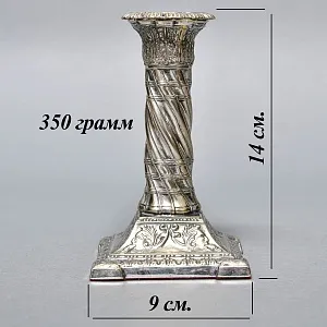 Антикварные Парные Подсвечники на одну свечу, Silverplate, SHEFFIELD Англия начало ХХ века. 