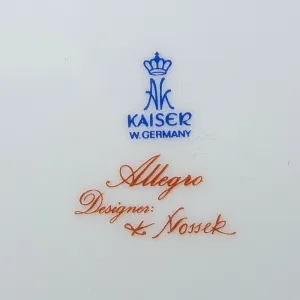 Большое Коллекционное Блюдо - Тарелка из коллекции «Allegro» Фарфор KAISER Германия.