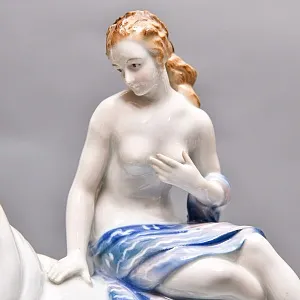 Коллекционная Фарфоровая статуэтка «ПОХИЩЕНИЕ ЕВРОПЫ», Karl Ens Германия, первая половина ХХ века. 