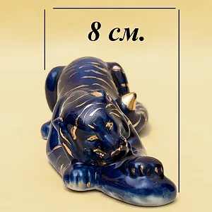 Анималистическая Фарфоровая Статуэтка «Тигр с мясом» СССР ЛФЗ - 30 -е годы.