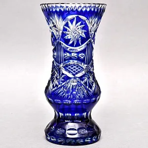 Винтажная Ваза для Цветов, Цветной Хрусталь, SCHONBORNER, Германия 60-е гг. 