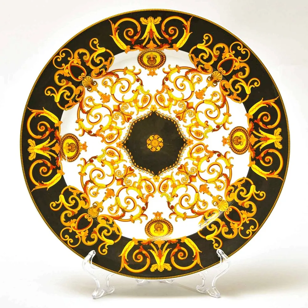 «БАРОККО» - Коллекционная Фарфоровая Тарелка - Блюдо, VERSACE, Rosenthal Германия - 1990 год.