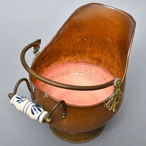 Небольшой Каминный Медный Зольник - Кашпо, Англия первая половина ХХ века!