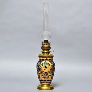 Антикварная Керосиновая Фарфоровая Лампа с Механизмом Hersteller Berlin, Германия 1920 -1925 год.