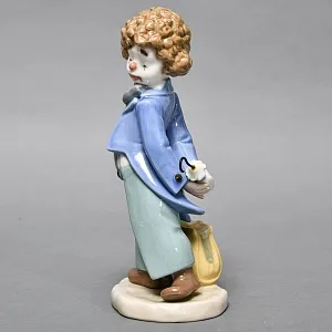 Коллекционная Фарфоровая статуэтка «Клоун с зонтиком», NAO by Lladro (Ллядро) Испания.