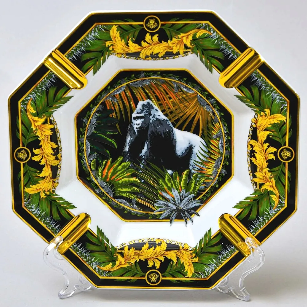 Редкость! Коллекционная Фарфоровая Тарелка - Пепельница "ГОРИЛЛА", VERSACE Rosenthal Германия.
