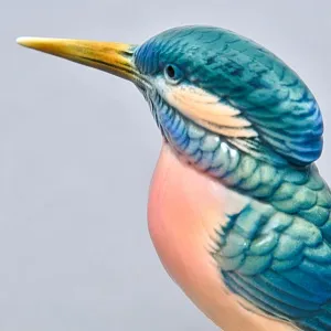 Птица - Статуэтка «Зимородок», Фарфор Карл Энс / Karl Ens, Германия, 50-е годы ХХ века.