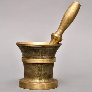 Старинная Бронзовая Ступка для размельчения сухих продуктов, СССР -70-е годы ХХ века.