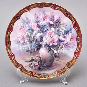 Коллекционная Тарелка «Озорной букет» Фарфор W.J.GEORGE США -1993 год.