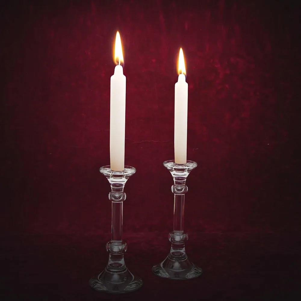 Два Больших Хрустальных Подсвечника VAL SAINT LAMBERT Бельгия, 60 -е годы ХХ века.