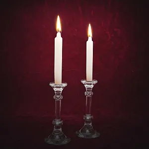 Два Больших Хрустальных Подсвечника VAL SAINT LAMBERT Бельгия, 60 -е годы ХХ века.