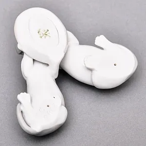  Антикварная Фарфоровая статуэтка «Два щенка», PirkenHammer Чехословакия, 1920 - 1938 годы. 