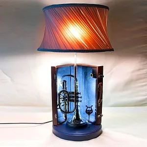 Дизайнерская Электрическая Настольная Лампа Светильник «Труба в Кофре» - 1965г».