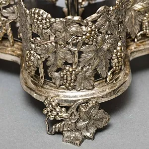 Старинная Винная передача - Подставка для Винных бутылок, Металл Silverpalted, Англия.