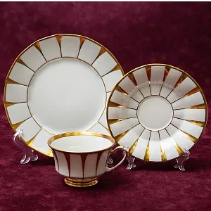 Чайный Сервиз в стиле АМПИР на 12 персон - 42 предмета, Furstenberg, Германия середина ХХ века.