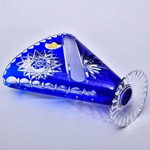 Редкость! Треугольная Ваза из Цветного Хрусталя JOSKA BODENMAIS Германия, конец 60-х гг.