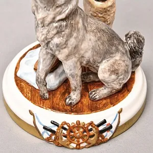 Коллекционная Авторская Статуэтка «Советский Исследователь Арктики - Папанин И.Д.», фарфор, Россия. 