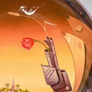 Авторская фарфоровая тарелка - блюдо «Времена года - Лето», Kaiser Германия, 80-е годы ХХ века.