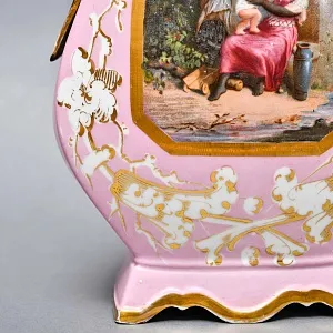 Антикварные Парные Фарфоровые Вазы «Счастливое детство», Франция, конец XIX - начало ХХ века. 