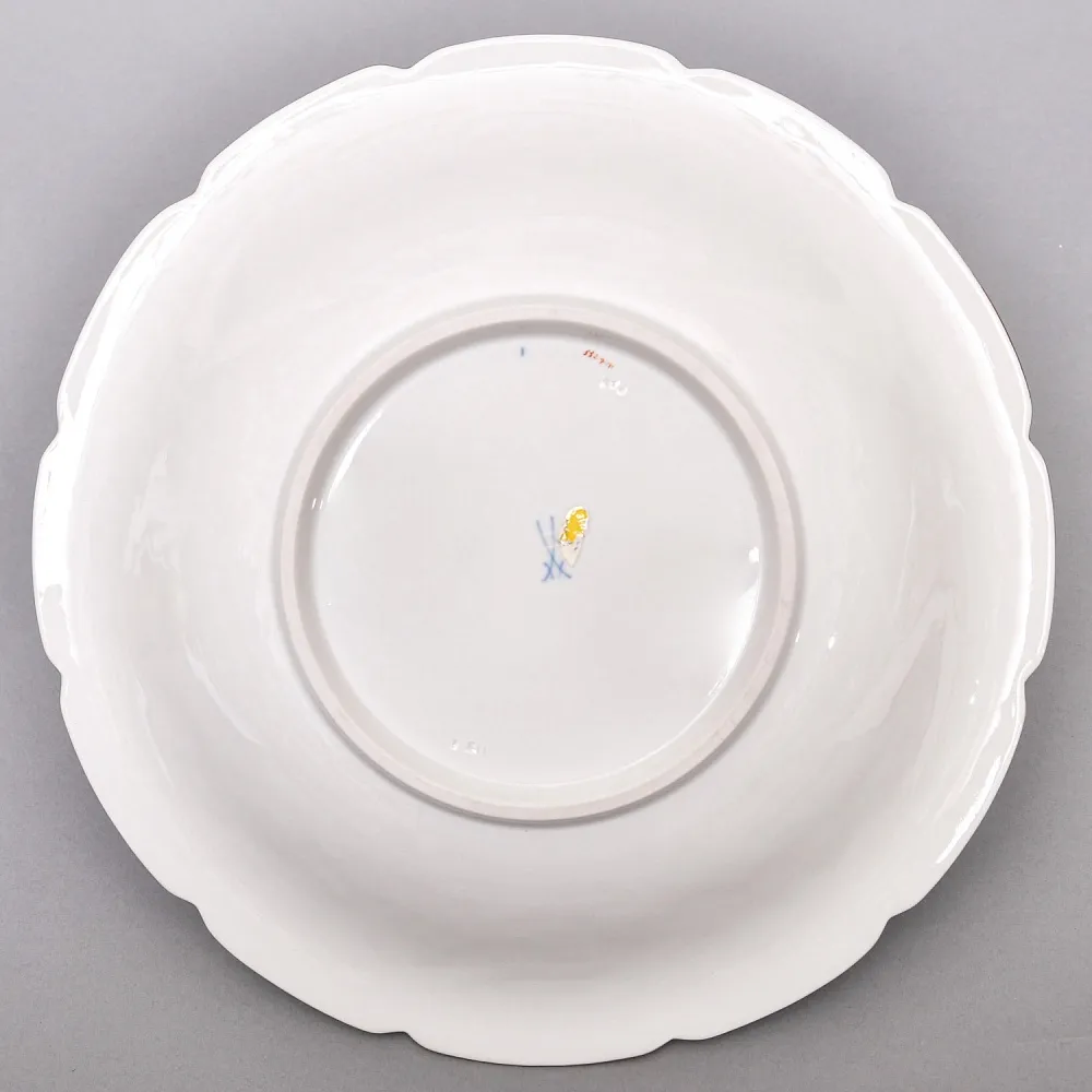 Коллекционное Фарфоровое Блюдо «Букет с розой», MEISSEN Германия, первая половина ХХ века. 