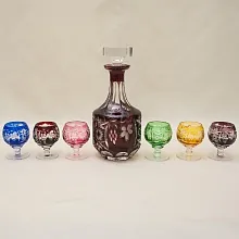 Набор Графин и 6-ть Рюмок «Marsala Glass - Виноград», Хрусталь NACHTMANN Германия, 60 -е годы ХХ века