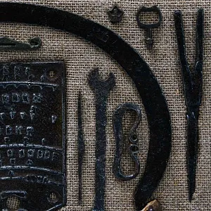 Настенное Коллекционное Панно - Картина «Старинные Инструменты - Серп», Россия XIX век.