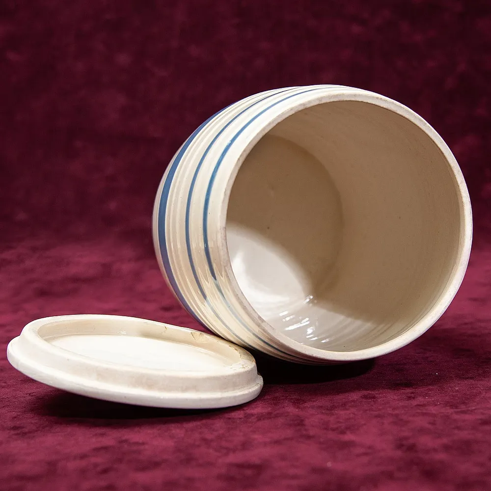 Большой Винтажный Фаянсовый Бочонок с крышкой - Емкость - Банка на 4 литра, СССР.