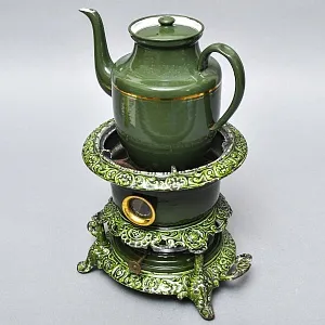 Редкость! Антикварная Керосиновая Горелка - Плитка - Керогаз с Чайником, GEORG HALLER Германия -20 гг.