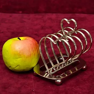 Винтажная Металлическая Подставка для Тостов "СЕРДЦЕ", Silverplate, SHEFFIELD Англия.