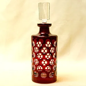 Набор для Виски Графин и Стаканы «Таüsend Aügen» Цветной Хрусталь, WMF Crystal Cabinet Германия.