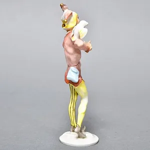 Авторская Фарфоровая Статуэтка «Шут с Совой и Зеркалом», Hutschenreuther Германия.