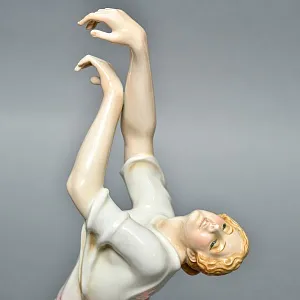 Редкость!!! Большая Фарфоровая Статуэтка «Айседора Дункан», Карл Энс / Karl Ens,  Германия, 30-е гг.