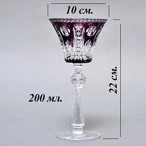 Антикварный Хрустальный Бокал для вина, Knittel FAKIRIS, Германия, конец 30-х гг.