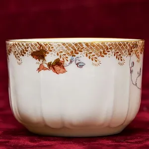 Антикварная Чайно-Кофейная пара + Тарелка (тройка), Фарфор Limoges Франция, 1876 - 1896 годы. 