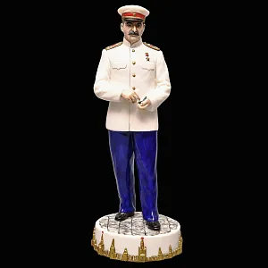 Коллекционная Авторская Статуэтка «Генералиссимус СССР - Сталин И.В.», фарфор, Россия. 
