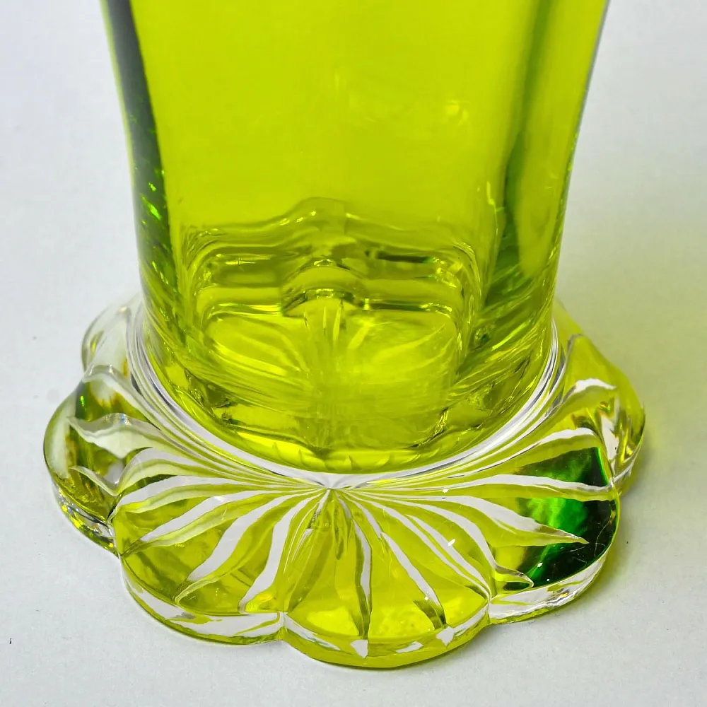 Антикварный Набор Хрустальный Графин и  6 -ть Бокалов для Вина, Val Saint Lambert, Бельгия 30 -е годы ХХ века. 