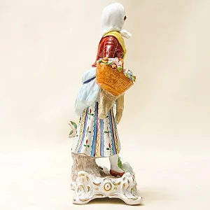 Парные Фарфоровые статуэтки «Сельская Ярмарка» Н-22см. SITZENDORF, Германия - 50гг..