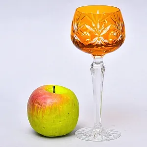 Бокал для Вина из Цветного Хрусталя, Annahütte Германия, 60 -е годы ХХ века.