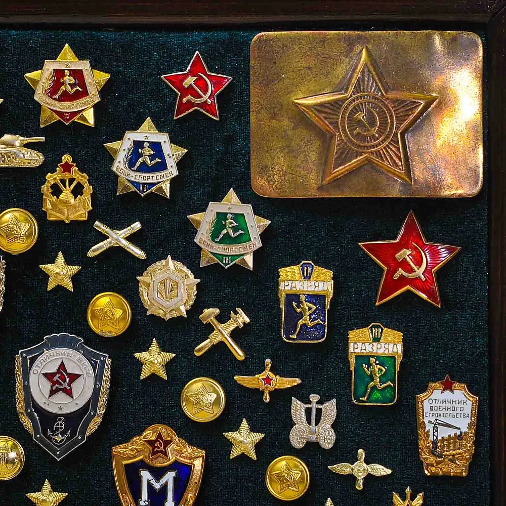 Коллекционное Панно - Картина «Элементы формы и Знаки отличия ВС СССР», Россия вторая половина ХХ в.