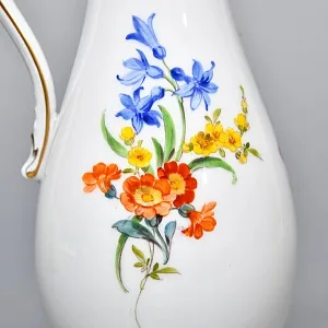 Коллекционный Фарфоровый Соусник - Кувшинчик «Мейсенские цветы», MEISSEN Германия.