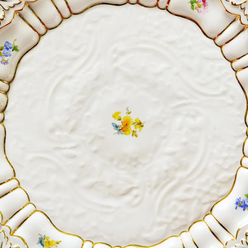 Редкость! Сервировочное Блюдо - Тарелка, Фарфор MEISSEN Германия, середина ХХ века.