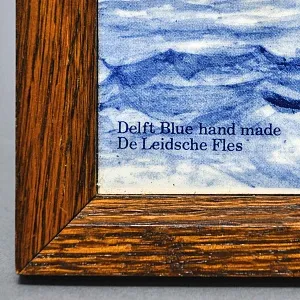 Фарфоровое Панно - Картина «Корабль ORANJE», De Leidsche Fles, Голландия середина ХХ века.