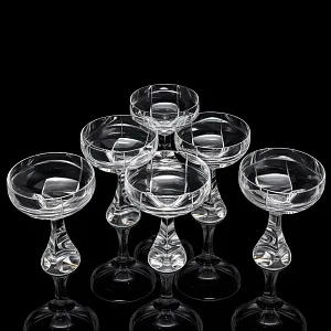 Редкость! Хрустальные Креманки - Фужеры для Шампанского серия «Neptune», BACCARAT, Франция, 80 -гг. 