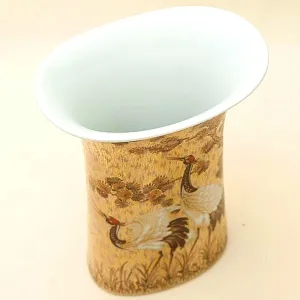 Коллекционная Авторская  Ваза из серии «Журавли» KAISER Германия Н -20 см.