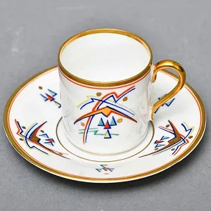 Антикварная Фарфоровая Кофейная пара «ILONA», ROSENTHAL Германия, 1891 - 1906 годы.