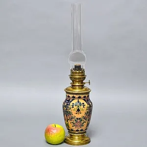 Антикварная Керосиновая Фарфоровая Лампа с Механизмом Hersteller Berlin, Германия 1920 -1925 год.